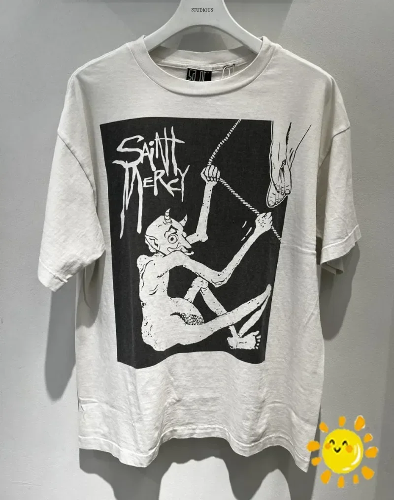 

Повседневная модная футболка для мужчин и женщин, хлопковый топ с надписью «SAINT MICHAEL» в стиле хип-хоп, 20