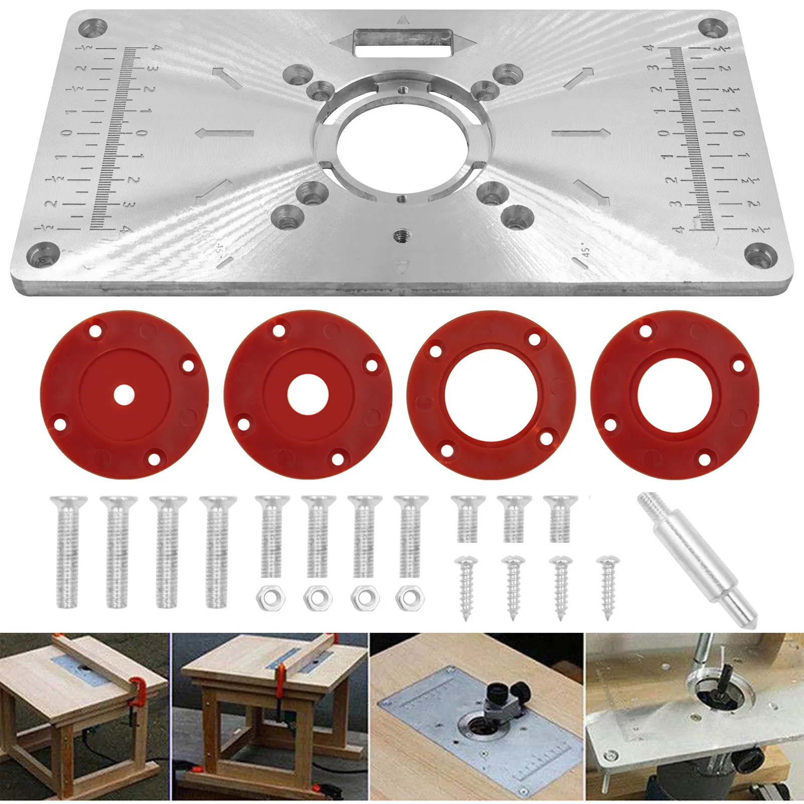 Aluminium Carpentry Router Table Insert Plate Woodworking Milling Tool Benches Plate For Trimming Milling Engraving Machine
Aluminium Carpentry Router Table Insert Plate Woodworking Milling Tool Benches Plate For Trimming Milling Engraving Machine