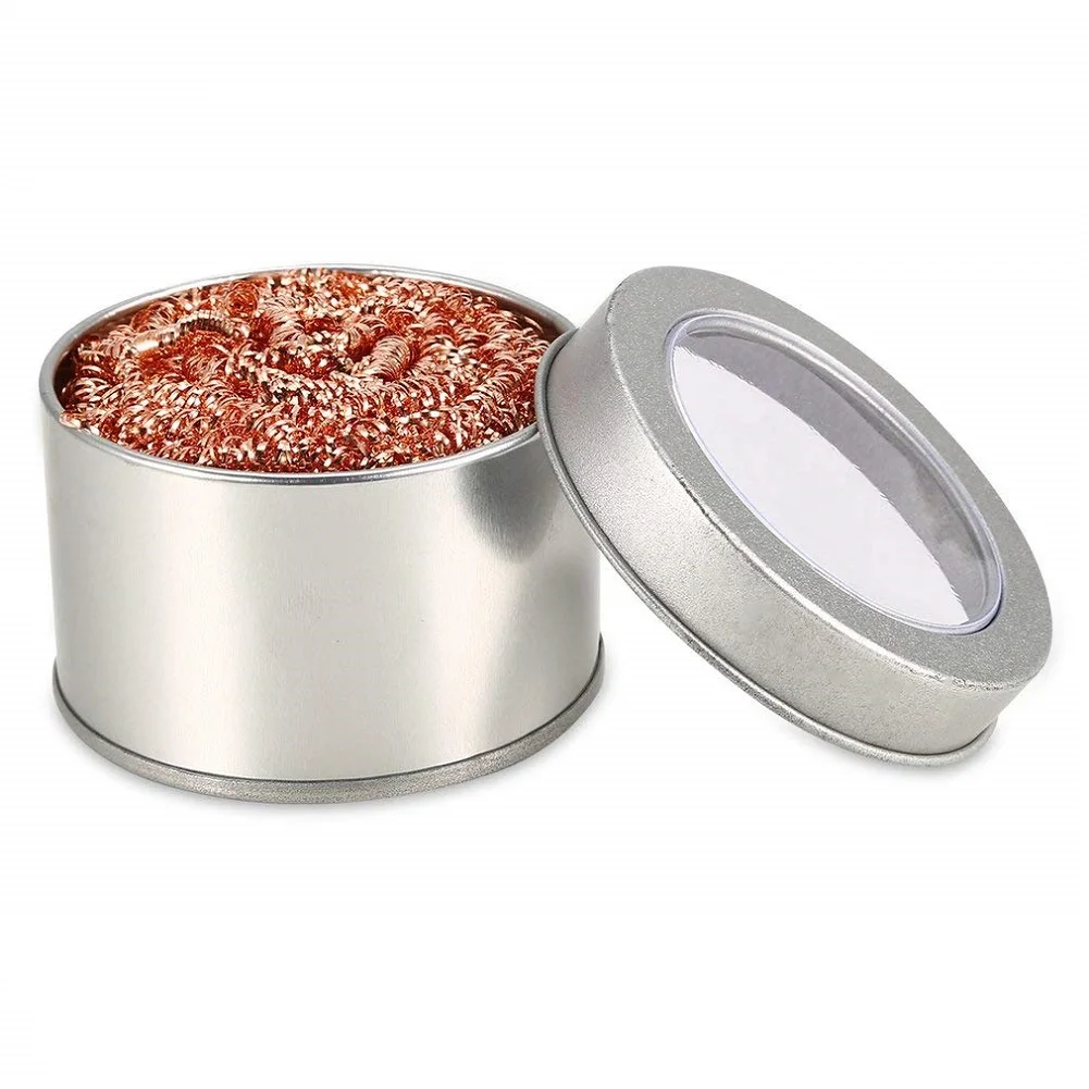 1Pc Desoldering Cleaning Ball Soldering Iron Mesh Filter Copper Wire Metal Box Cleaner Ball Cleaning Nozzle Tip
1Pc Desoldering Cleaning Ball Soldering Iron Mesh Filter Copper Wire Metal Box Cleaner Ball Cleaning Nozzle Tip