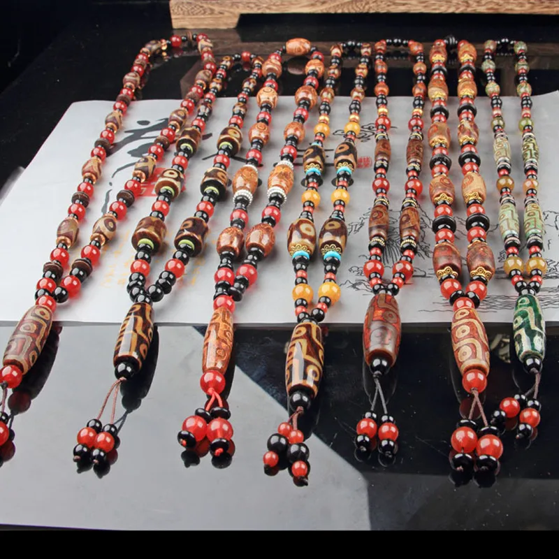 Natural Stone Beaded Necklace Dzi Bead Long Pendants Tibetan Ethnic Style Agate Necklace For Men Women Handmade Jewelry Gifts
Natural Stone Beaded Necklace Dzi Bead Long Pendants Tibetan Ethnic Style Agate Necklace For Men Women Handmade Jewelry Gifts
