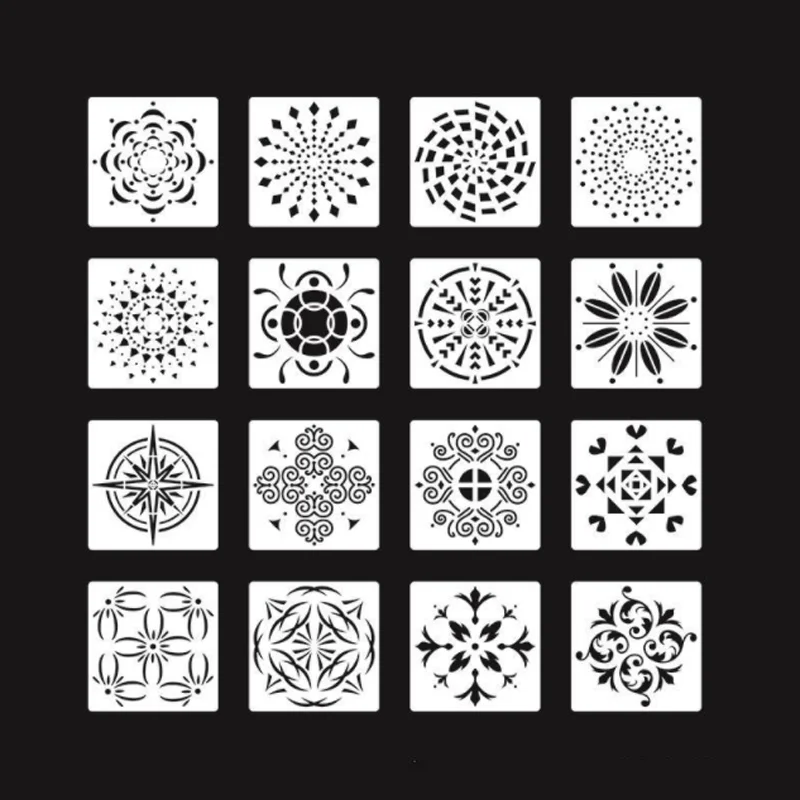 13*13cm PET Mandala Openwork Stencil DIY Layering Furniture Floor Wall Painting Scrapbooking Coloring Embossing Decora Template
13*13cm PET Mandala Openwork Stencil DIY Layering Furniture Floor Wall Painting Scrapbooking Coloring Embossing Decora Template