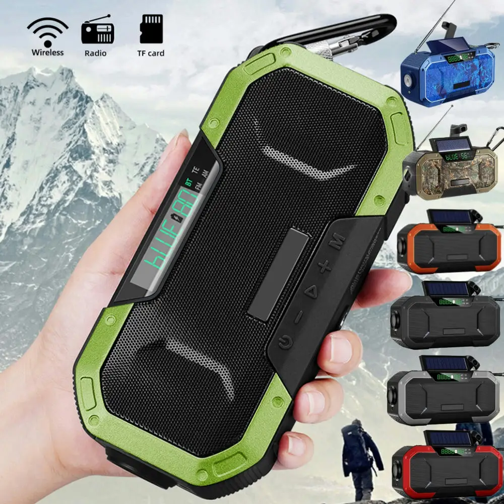 Многофункциональный Bluetooth-динамик, радио на солнечной батарее, динамо-питание, FM/AM, погодное радио IPX5, уличный фонарик, SOS-динамик
Многофункциональный Bluetooth-динамик, радио на солнечной батарее, динамо-питание, FM/AM, погодное радио IPX5, уличный фонарик, SOS-динамик