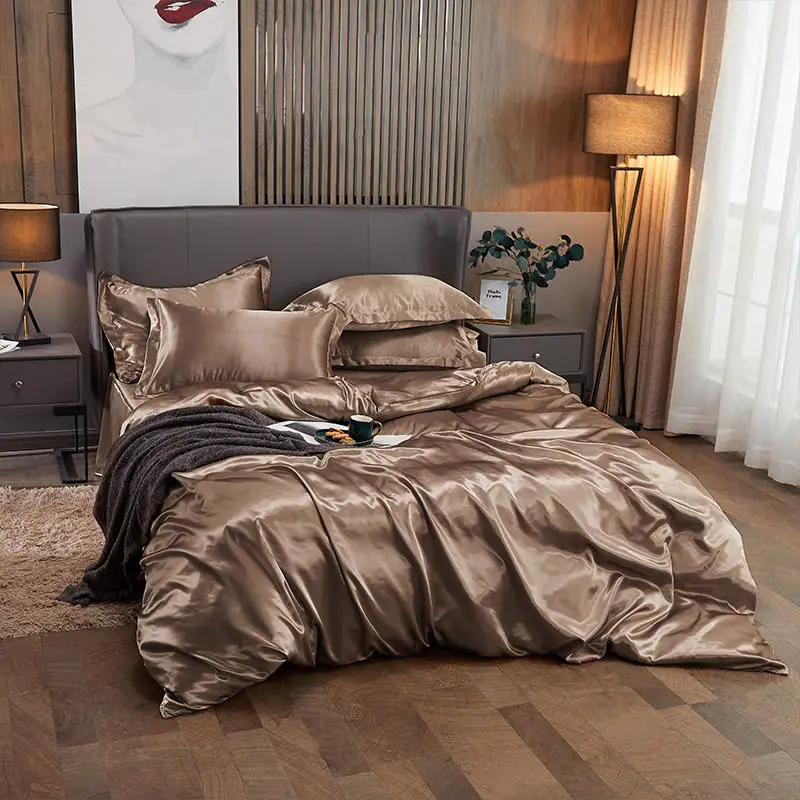 Summer Smooth Satin Duvet Cover No Pillowcases Comfy Shiny Couple Bed Quilt Cover Nordic Double Bed Sheet 150 220x240
Summer Smooth Satin Duvet Cover No Pillowcases Comfy Shiny Couple Bed Quilt Cover Nordic Double Bed Sheet 150 220x240