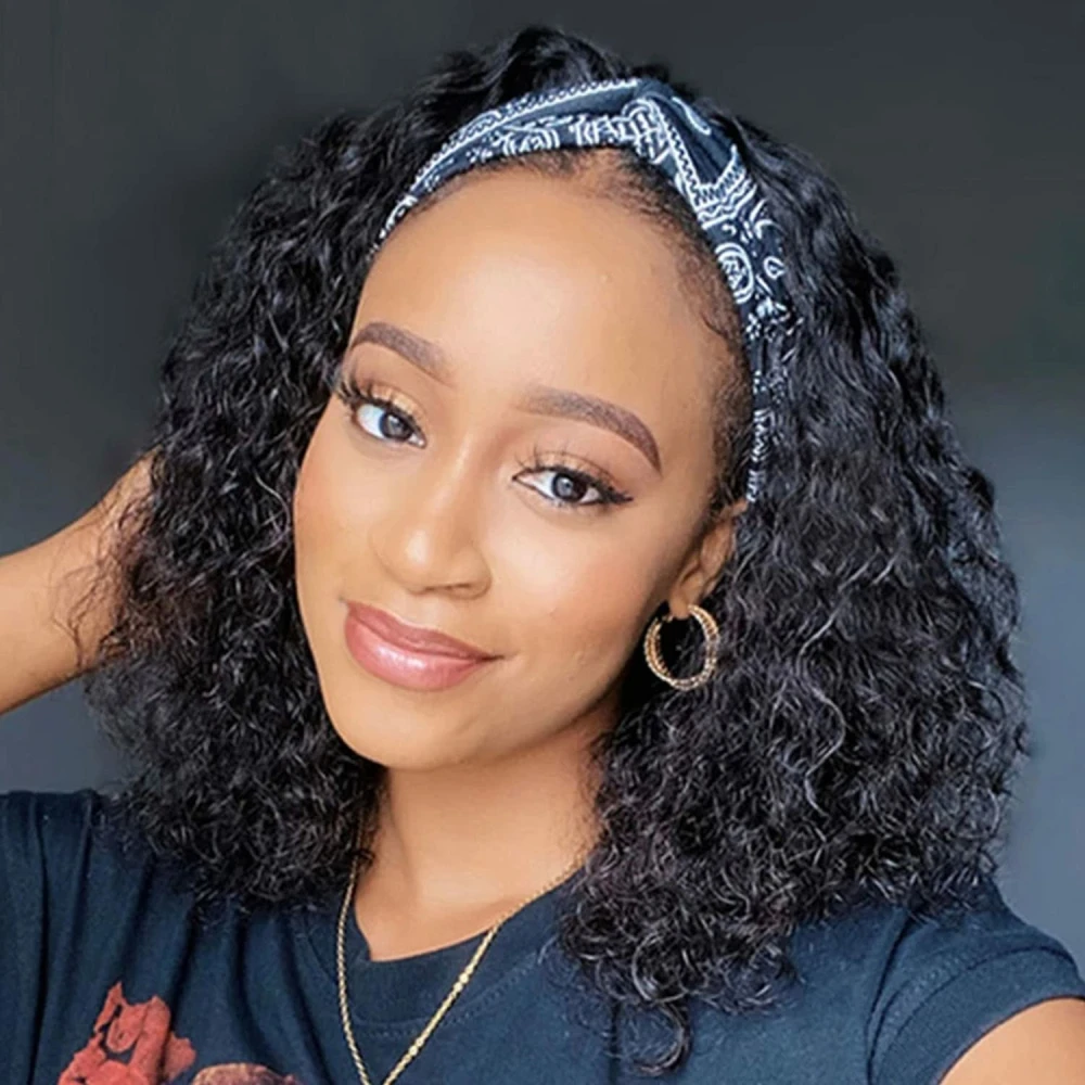 Kinky Curly Headband Wig Short Bob Human Hair Glueless Full Machine Made Brazilian Remy Human Hair Wigs For Women 180% Density
Kinky Curly Headband Wig Short Bob Human Hair Glueless Full Machine Made Brazilian Remy Human Hair Wigs For Women 180% Density