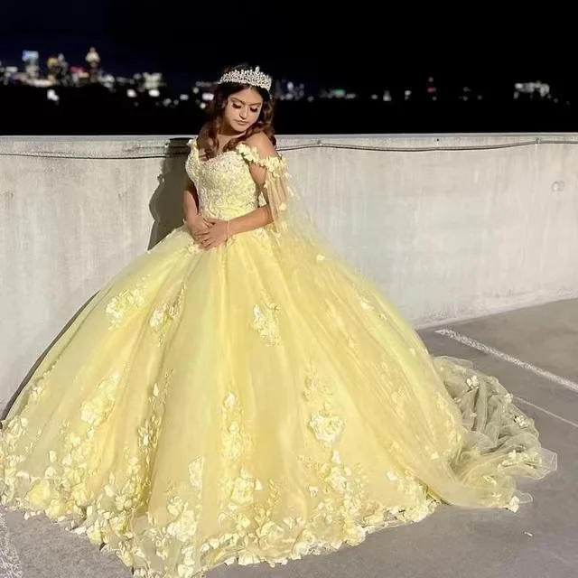 Желтое бальное платье принцессы ANGELSBRIDEP, мексиканские платья Quinceanera с накидкой, кружевное платье с аппликацией, милое платье 16, платья 15 лет
Желтое бальное платье принцессы ANGELSBRIDEP, мексиканские платья Quinceanera с накидкой, кружевное платье с аппликацией, милое платье 16, платья 15 лет