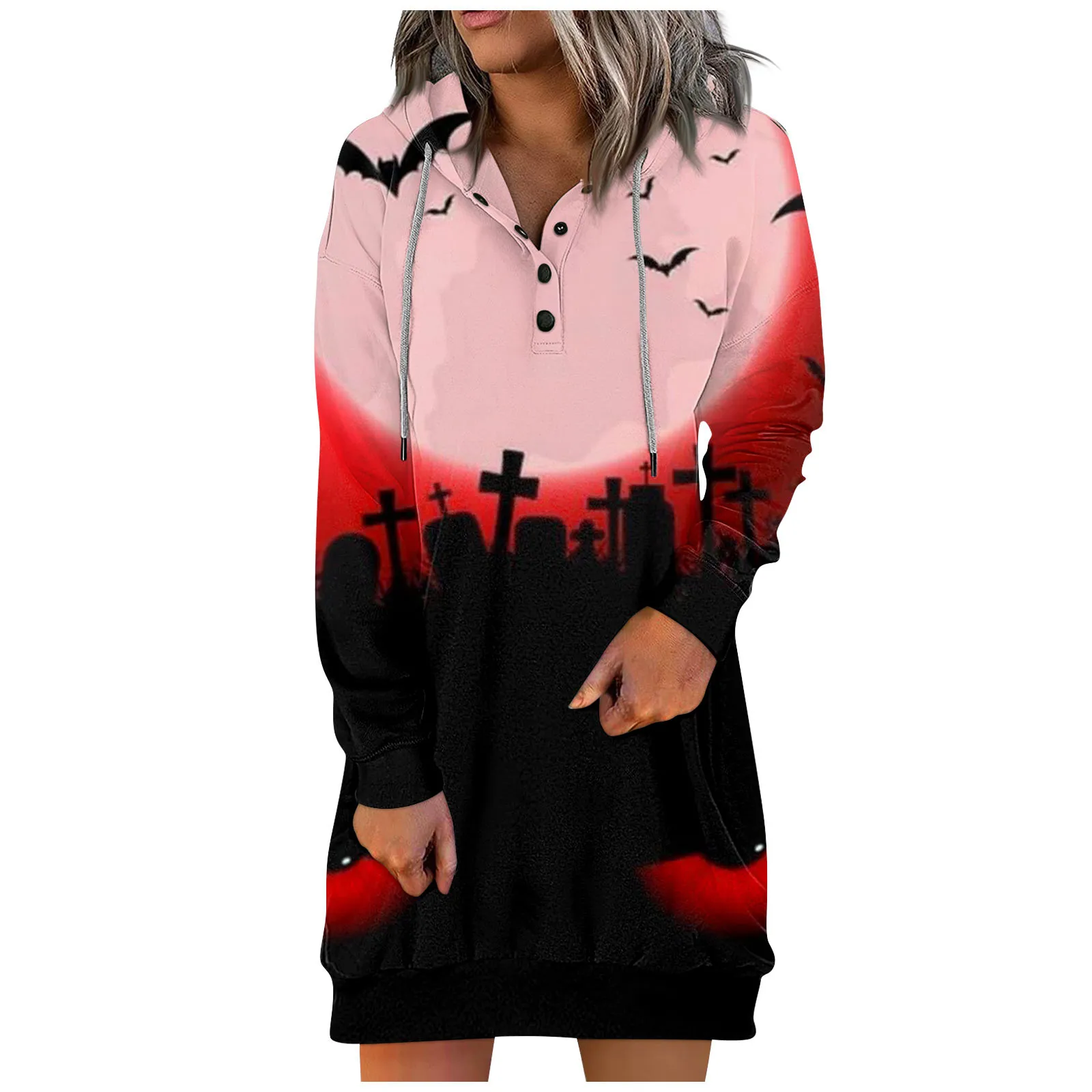 Gothic Women Halloween Dress Casual Hoodie Long Sleeve Drawstring Jumper Vestidos Scary Costumes Pumpkin Elegantes Feminino
Gothic Women Halloween Dress Casual Hoodie Long Sleeve Drawstring Jumper Vestidos Scary Costumes Pumpkin Elegantes Feminino