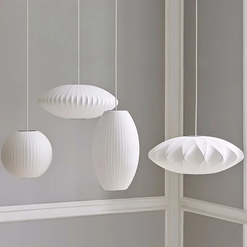 

Simple LED Chandelier Denmark Designer Silk Pendant Lamp Living Dining Room Hotel Hall Restaurant Hanglamp Home Decor Lighting