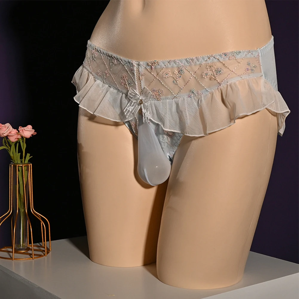 Sexy Men Sheer Lace See Through Briefs Ruffle Lace Sissy Underwear Ball Pouch Erotic Underwear Middle Waist Comfortable Lingerie
Sexy Men Sheer Lace See Through Briefs Ruffle Lace Sissy Underwear Ball Pouch Erotic Underwear Middle Waist Comfortable Lingerie