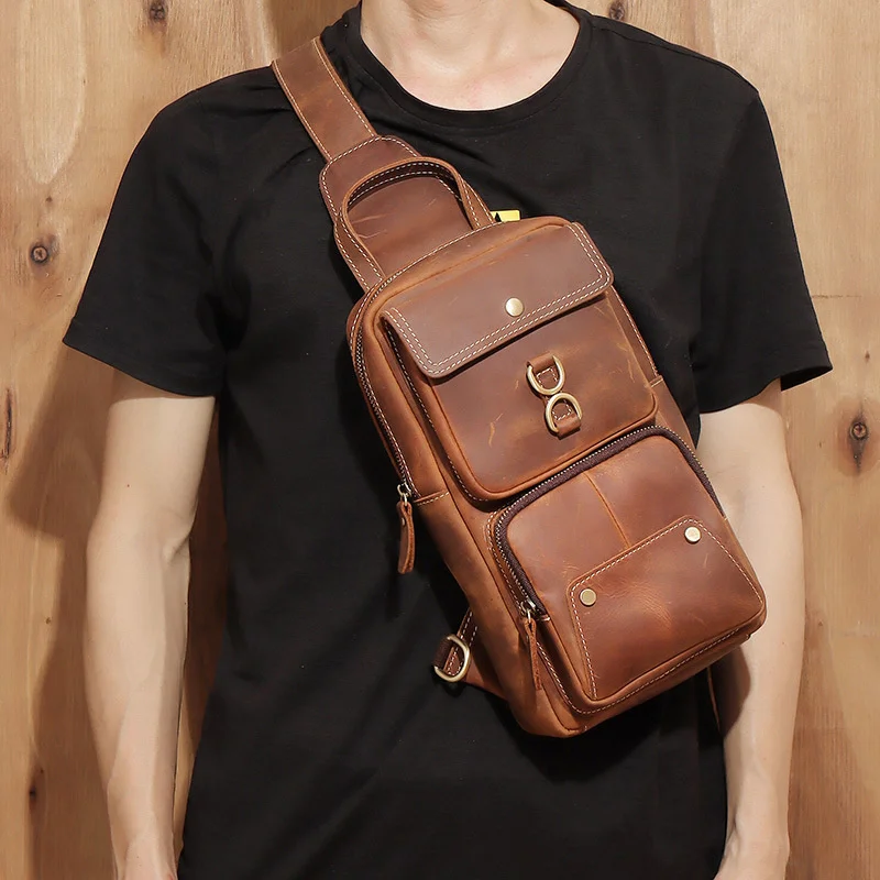 Soft Newsbirds Men Leather Chest Bag Simple Design Sling Big Capacity Pack With Earphone hole Single Shoulder Daypack
Soft Newsbirds Men Leather Chest Bag Simple Design Sling Big Capacity Pack With Earphone hole Single Shoulder Daypack