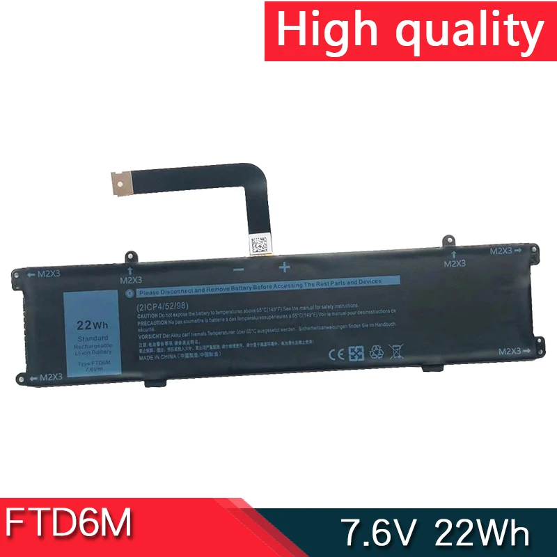 Новый аккумулятор для ноутбука FTD6M 7,6 в 22 Вт-ч для клавиатуры Dell Latitude 7285 2-в-1 7285, клавиатура с производительностью 6HHW5 K17M
Новый аккумулятор для ноутбука FTD6M 7,6 в 22 Вт-ч для клавиатуры Dell Latitude 7285 2-в-1 7285, клавиатура с производительностью 6HHW5 K17M