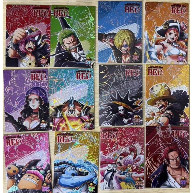

Anime ONE PIECE Rare SP Reflections Flash Cards Luffy Zoro Sanji Nami Robin Uta Toys for boys Collectible Cards Birthday Gifts