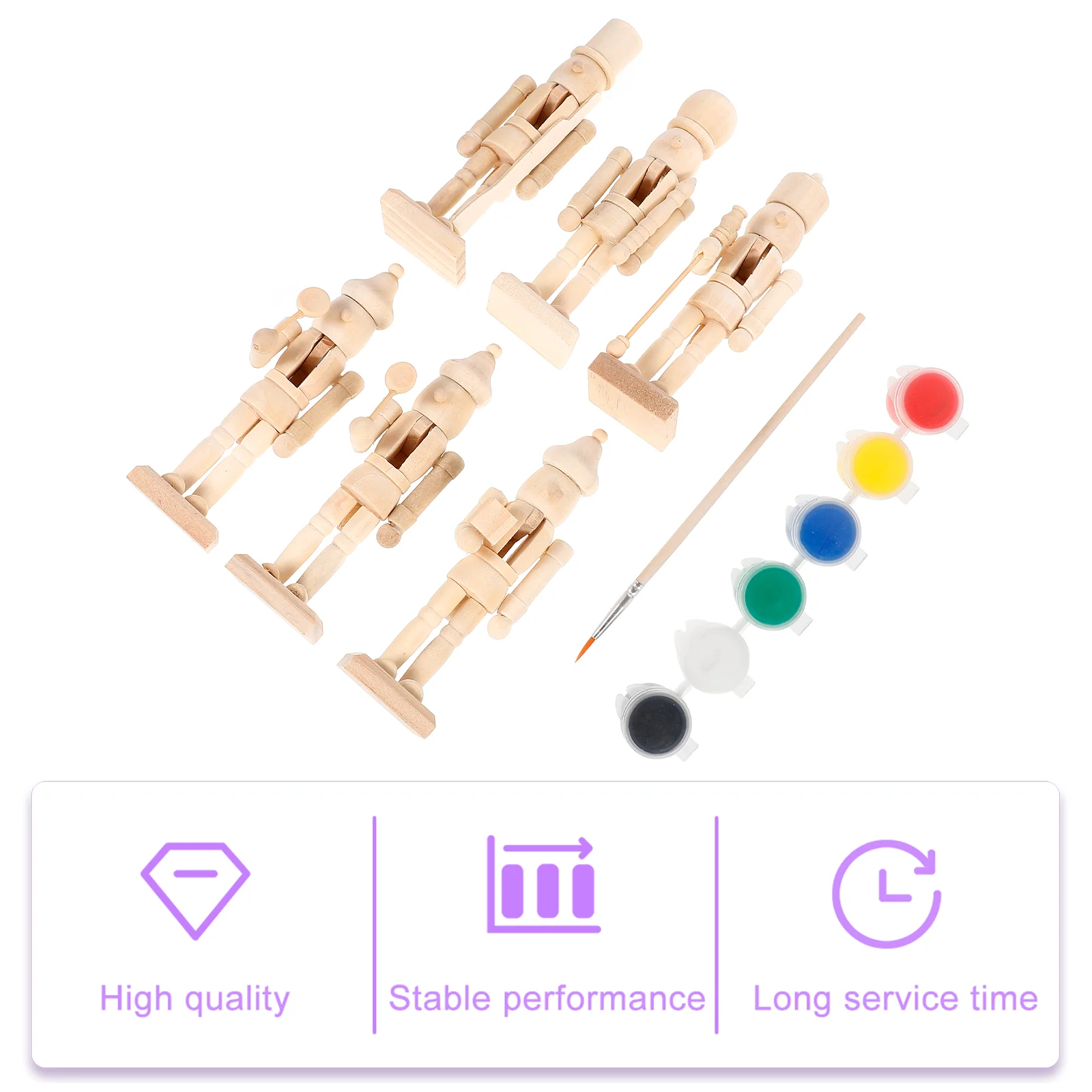 Sewacc Christmas Nutcracker Unfinished Wood Nutcracker Paint Pen Blank Unpainted Nutcracker Puppet Mini Nutcracker Figurines Diy 
Sewacc Christmas Nutcracker Unfinished Wood Nutcracker Paint Pen Blank Unpainted Nutcracker Puppet Mini Nutcracker Figurines Diy