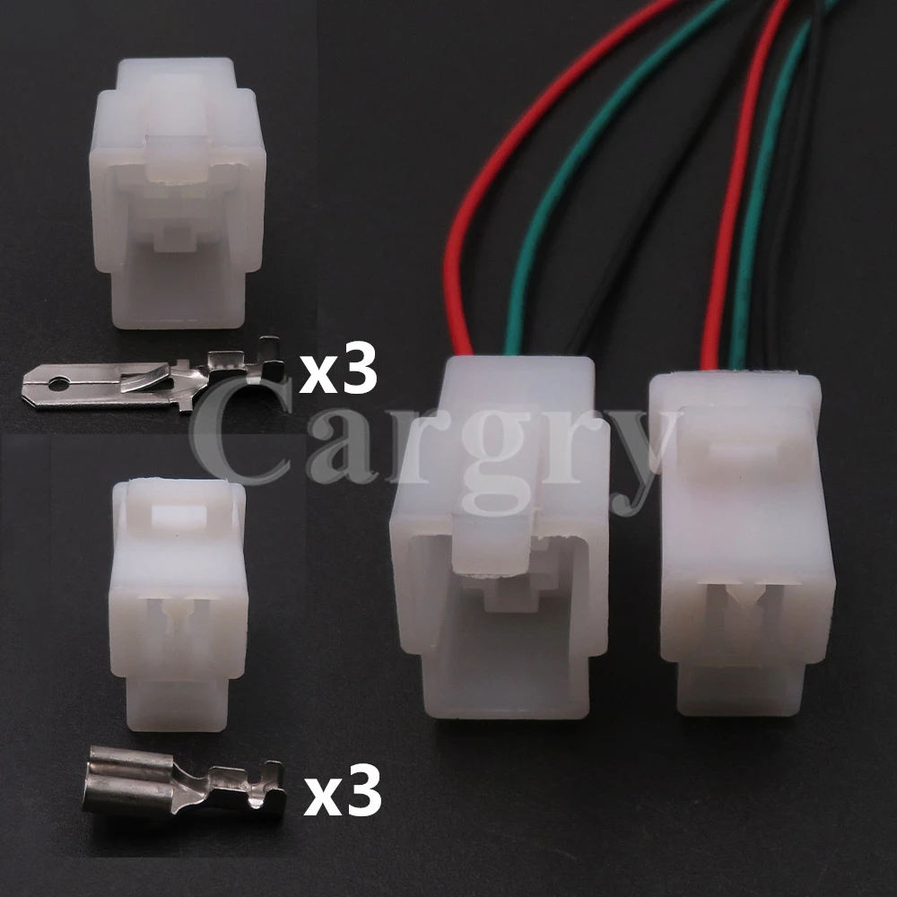 

1 Set 3P 6120-2033 6110-4533 Automobile Starter Connector Assembly Car Large Current Wire Harness Socket With Terminal