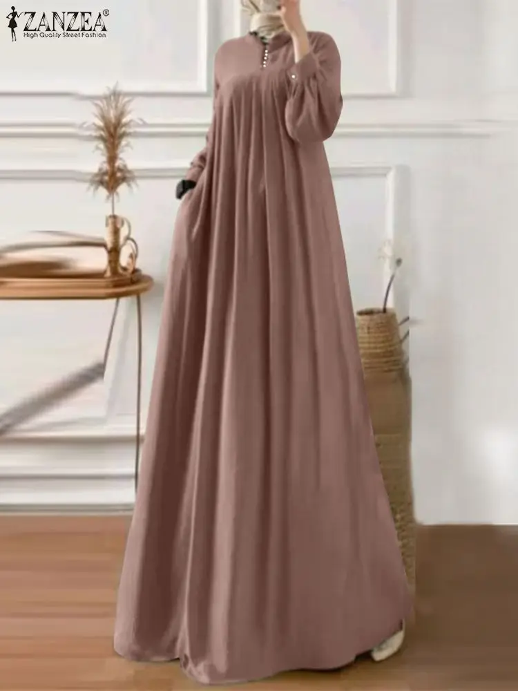 ZANZEA Fashion Eid Mubarek Dress Full Sleeve O-Neck Vestidos Woman Casual Party Dresses Vintage Solid Sundress Oversize 2023
ZANZEA Fashion Eid Mubarek Dress Full Sleeve O-Neck Vestidos Woman Casual Party Dresses Vintage Solid Sundress Oversize 2023