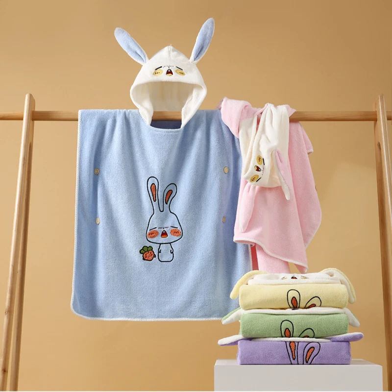 

Coral Fleece Cape, Cape, Autumn And Winter Baby Yukata, Cartoon Hooded Bathrobe, Absorbent Speed Children's Bath Towel