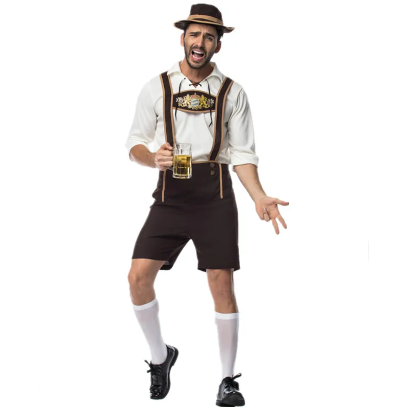 Adult Man 3Pcs/Set German Octoberfest Festival Costume Bavarian Beer Costume Male Lederhosen Cosplay Halloween Party Clothes
Adult Man 3Pcs/Set German Octoberfest Festival Costume Bavarian Beer Costume Male Lederhosen Cosplay Halloween Party Clothes