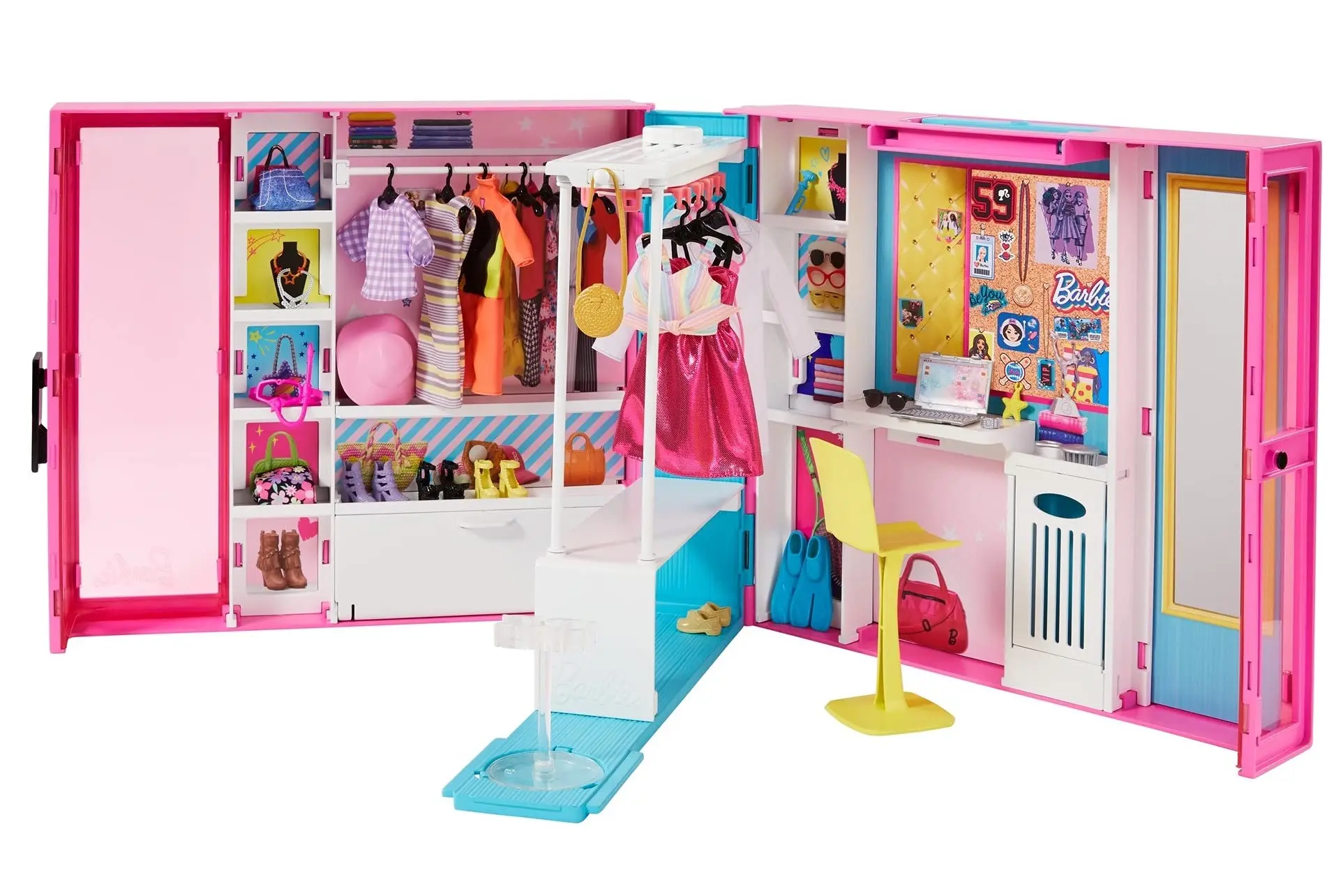 

Barbie Dream Closet Playset with 30+ Clothes and Accessories Including 5 Outfits