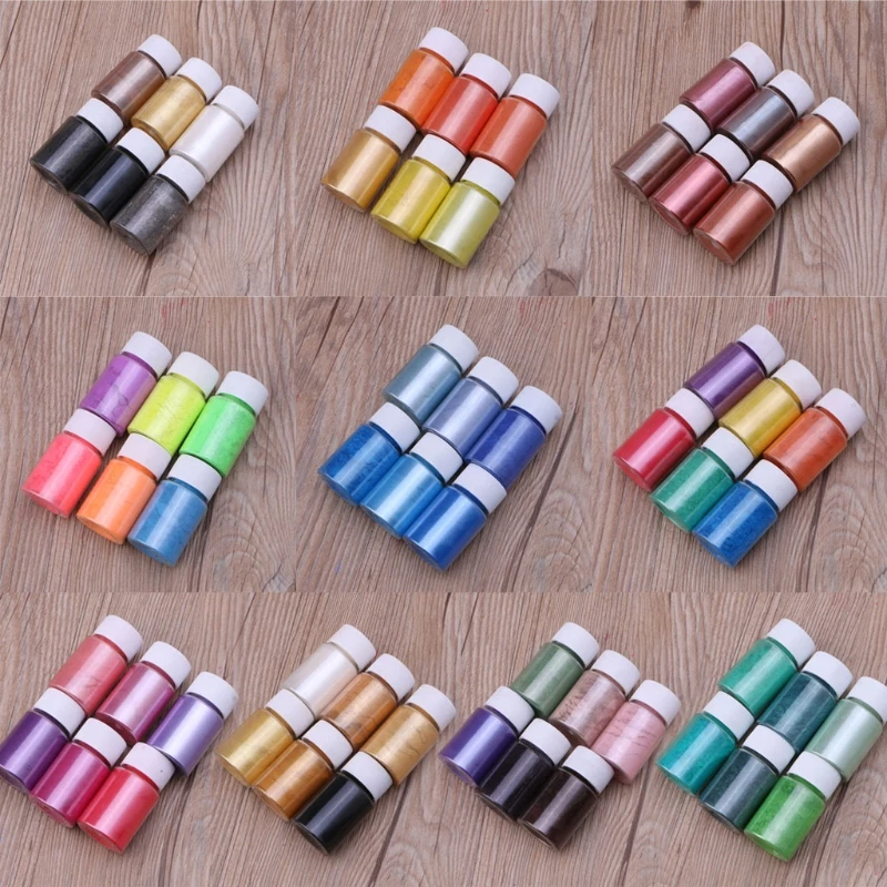 

6 Colors Magic Resin Pigment Rainbow Pearl Powder Colorant Epoxy Mold Glitter Filling Material Manicure Decorations