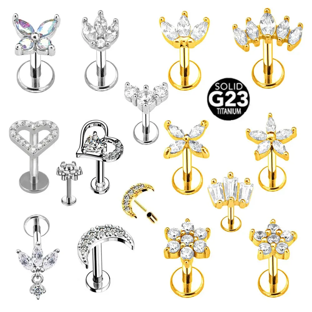 ASTM F136 G23 Titanium Flower Moon Heart Threadless Piercing Leaf Drop Pin Push in Lip Stud Daith Conch Earring 16G 18G 20G
ASTM F136 G23 Titanium Flower Moon Heart Threadless Piercing Leaf Drop Pin Push in Lip Stud Daith Conch Earring 16G 18G 20G