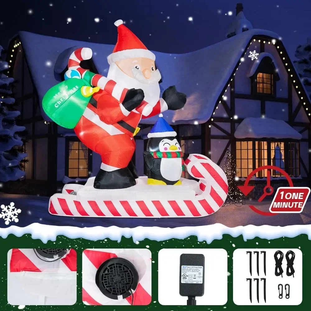 Christmas Inflatables Outdoor Decorations Christmas 6 FT Christmas Blow Up LED Light Built-in for Holiday Party Yard Xmas Decor
Christmas Inflatables Outdoor Decorations Christmas 6 FT Christmas Blow Up LED Light Built-in for Holiday Party Yard Xmas Decor