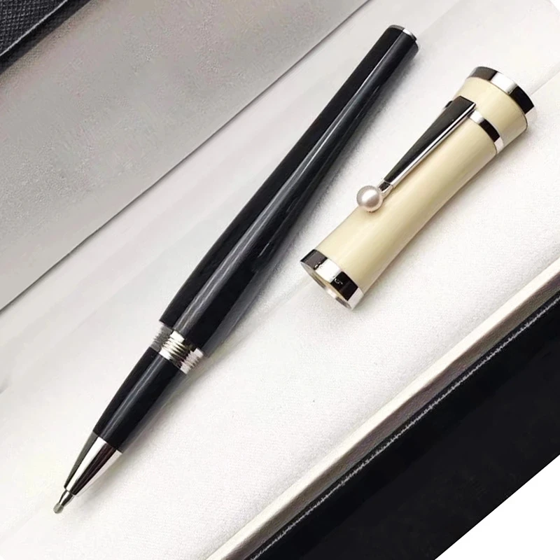 

Greta Garbo MB Ballpoint Roller Ball Fountain Pen Luxury Office School Stationery Classic With Pearl On The Clip