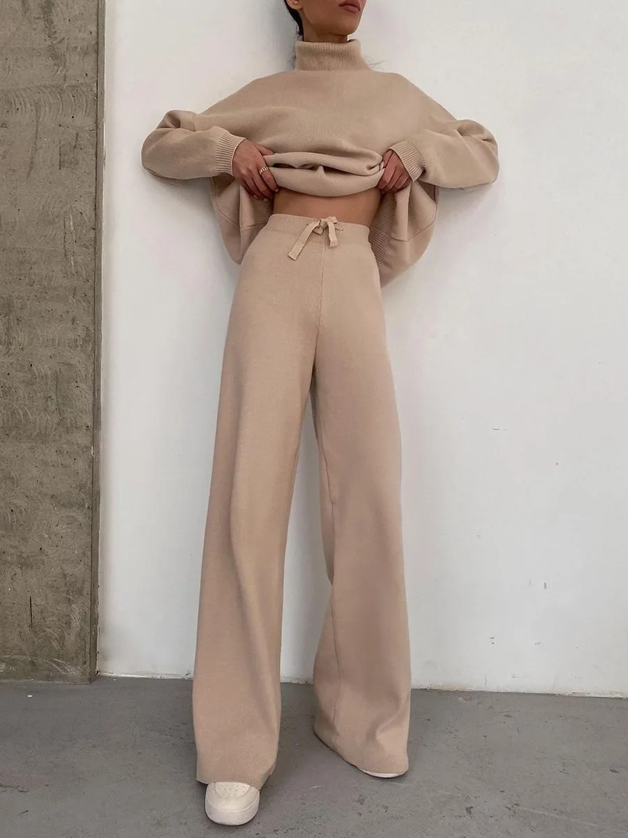 Knitting Frenulum Female Set 2023 New Autumn Winter Solid Color Causal Fashion Women's Two Pieces Suits
Knitting Frenulum Female Set 2023 New Autumn Winter Solid Color Causal Fashion Women's Two Pieces Suits