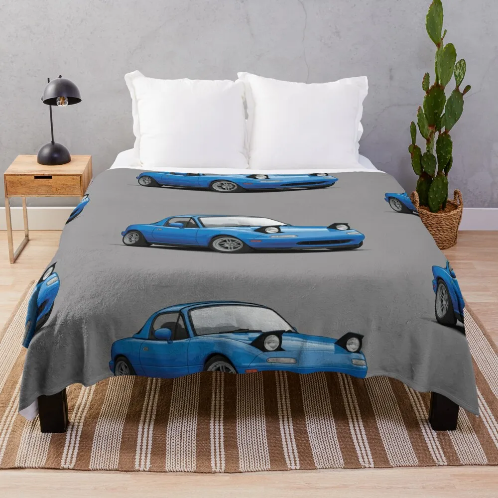 

Mx5 / Miata NA MK1 illustration Throw Blanket Decorative Sofa Blankets Sofas