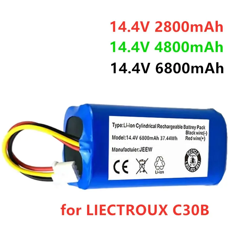(Для C30B) 14,4 v 9800mAh 100% Новый оригинальный аккумулятор для робота-пылесоса LIECTROUX C30B 6800 Φ 1 часть/Φ
(Для C30B) 14,4 v 9800mAh 100% Новый оригинальный аккумулятор для робота-пылесоса LIECTROUX C30B 6800 Φ 1 часть/Φ