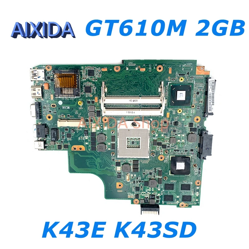 AIXIDA K43SD для ASUS K43E K43SD REV 4,1 материнская плата HM65 DDR3 с GT610M 2 Гб GPU материнская плата для ноутбука полный тест
AIXIDA K43SD для ASUS K43E K43SD REV 4,1 материнская плата HM65 DDR3 с GT610M 2 Гб GPU материнская плата для ноутбука полный тест