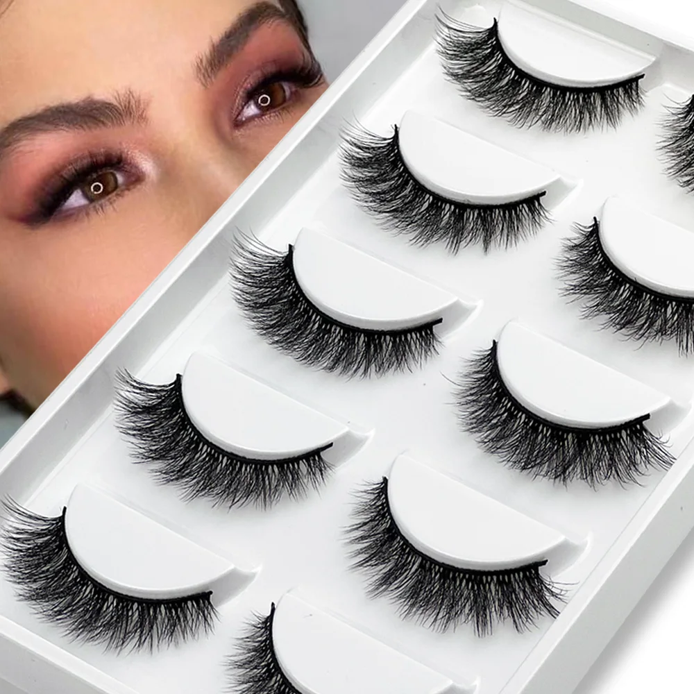 New Full 5 Pairs one box 3D Mink Hair False Eyelashes Natural Thick Long Eye Lashes Wispy Makeup Beauty Extension Tools X1313
New Full 5 Pairs one box 3D Mink Hair False Eyelashes Natural Thick Long Eye Lashes Wispy Makeup Beauty Extension Tools X1313
