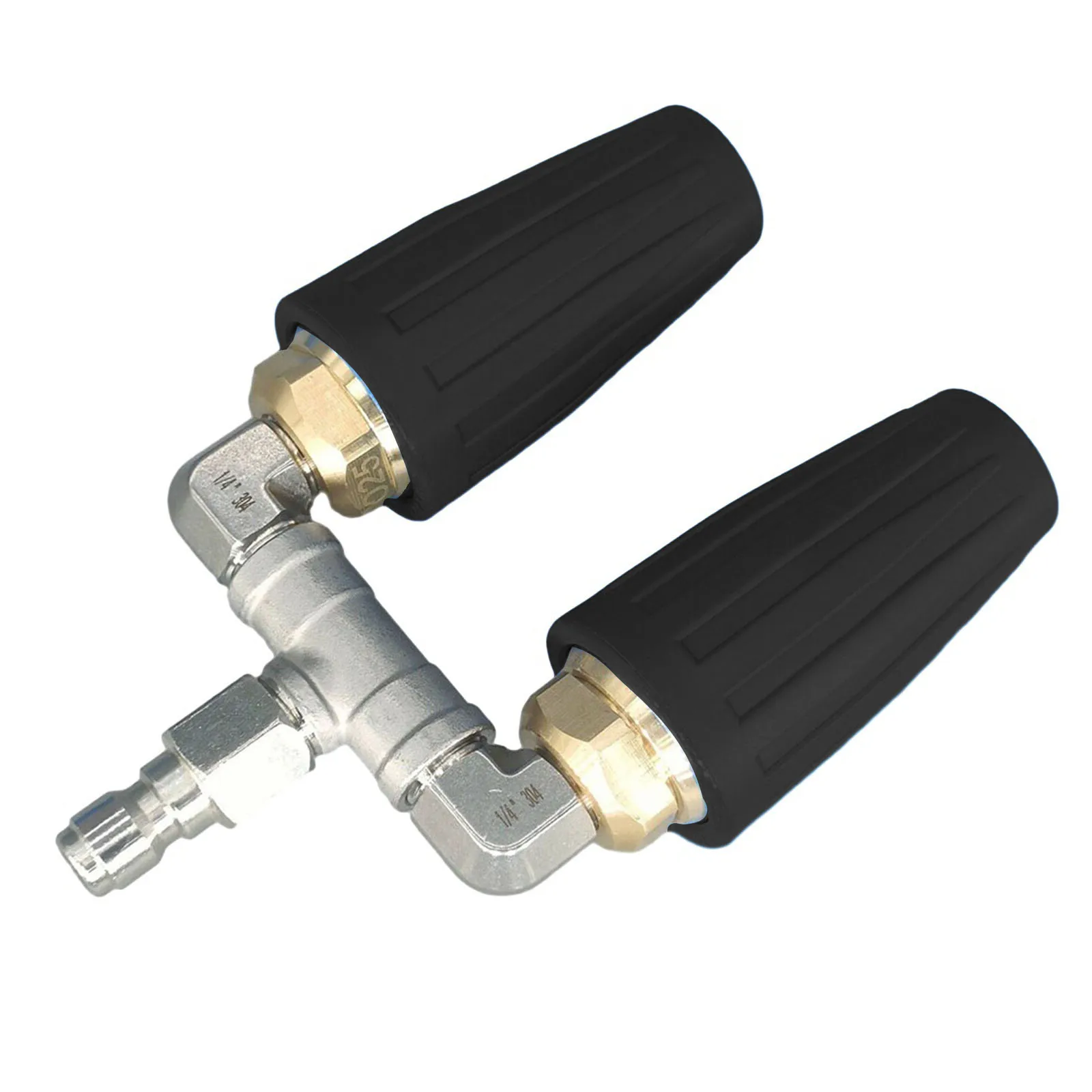 1/4" 4000PSI Dual Turbo Nozzle Spray Tip High Pressure Washer Quick Connect Rotating Washer Nozzle Accessories Black
1/4" 4000PSI Dual Turbo Nozzle Spray Tip High Pressure Washer Quick Connect Rotating Washer Nozzle Accessories Black