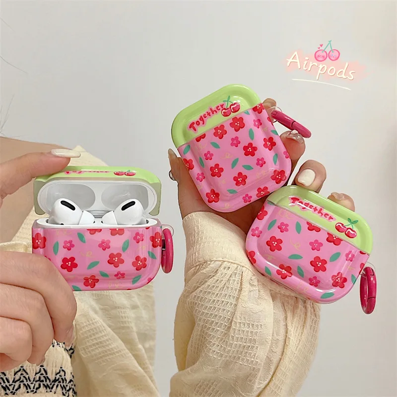 Cartoon Flower Cherry For Apple AirPods 1 2 pro Bluetooth Headphone Cover 3rd Generation Silicone Soft Cover Protective Case
Cartoon Flower Cherry For Apple AirPods 1 2 pro Bluetooth Headphone Cover 3rd Generation Silicone Soft Cover Protective Case