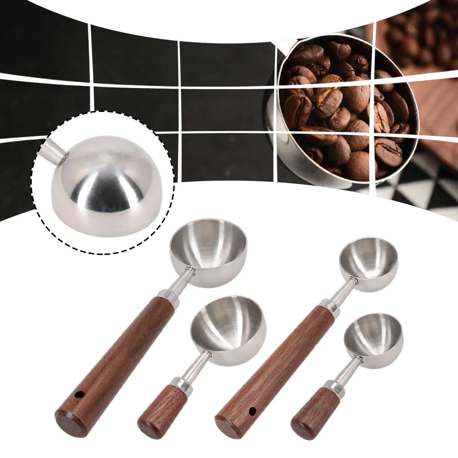 304 Stainless Steel Coffee Spoon With Handle Durable Home Kitchen Measuring Tool Coffee Measuring Spoon Set
304 Stainless Steel Coffee Spoon With Handle Durable Home Kitchen Measuring Tool Coffee Measuring Spoon Set