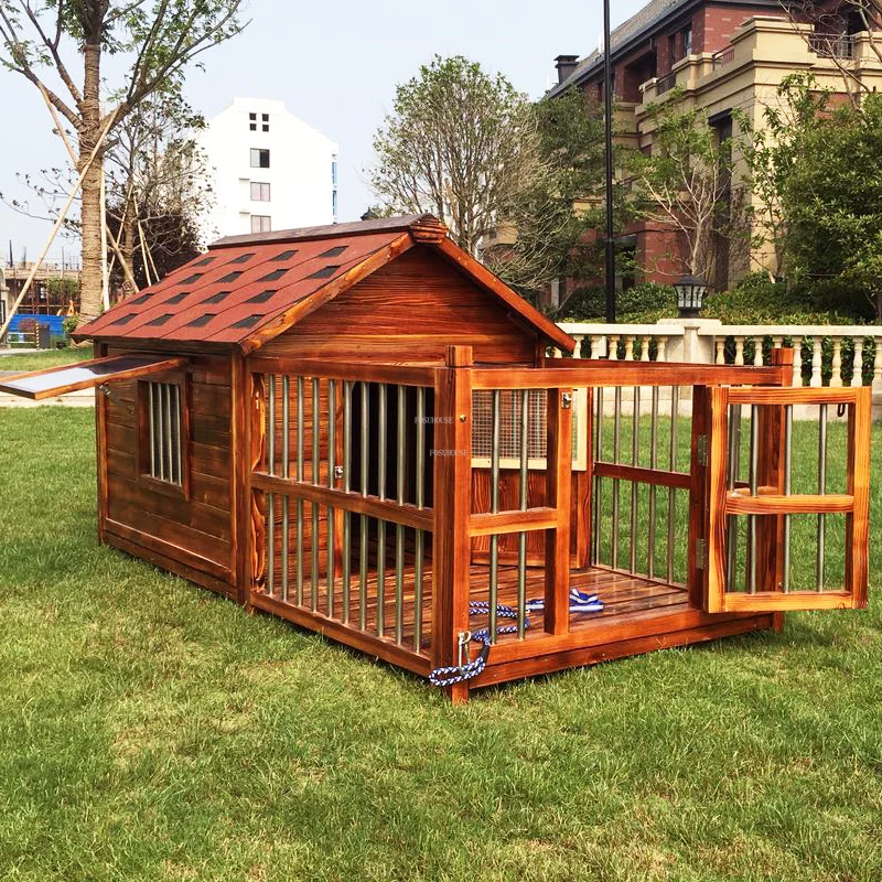 Outdoor Dog Houses Waterproof Solid Wood Kennels Creative Pet Villa House for Dogs Outdoor Fenced Dog House Modern Big Dog House
Outdoor Dog Houses Waterproof Solid Wood Kennels Creative Pet Villa House for Dogs Outdoor Fenced Dog House Modern Big Dog House