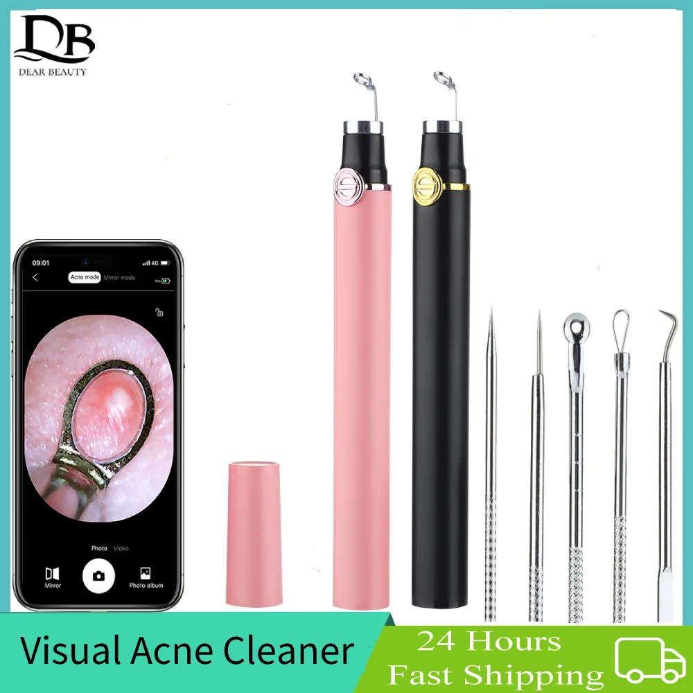 

Visual Acne Cleaner Blackhead Remover Acne Needle Squeeze Pore Cleaner Pimple Black Dots Extractor Facial Cleaning Beauty Device