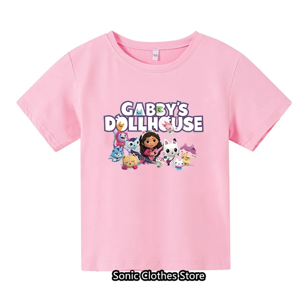 Gabby Dollhouse T-shirt for Children Girl Cartoon Kuromi Tees Anime Summer Top Themed Birthday Clothes O-neck Short Sleeve Gift
Gabby Dollhouse T-shirt for Children Girl Cartoon Kuromi Tees Anime Summer Top Themed Birthday Clothes O-neck Short Sleeve Gift