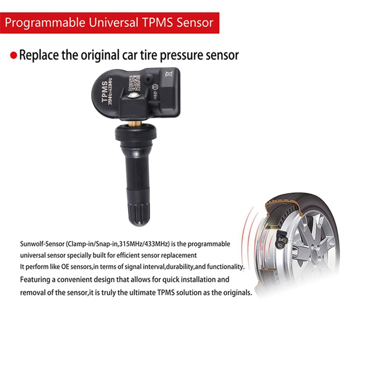 6 шт. Программируемый датчик MX 315 МГц 433 МГц датчик TPMS в шинах Универсальный 2 в 1 монитор давления в шинах Инструменты для ремонта 
6 шт. Программируемый датчик MX 315 МГц 433 МГц датчик TPMS в шинах Универсальный 2 в 1 монитор давления в шинах Инструменты для ремонта