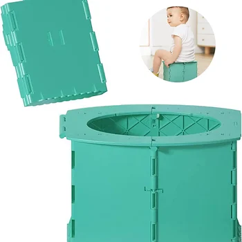 휴대용 유아용 변기 시트, 자동차 야외 여행 캠핑 어린이 성인 변기 훈련 시트, 어린이 접이식 변기 화장실 상품 이미지