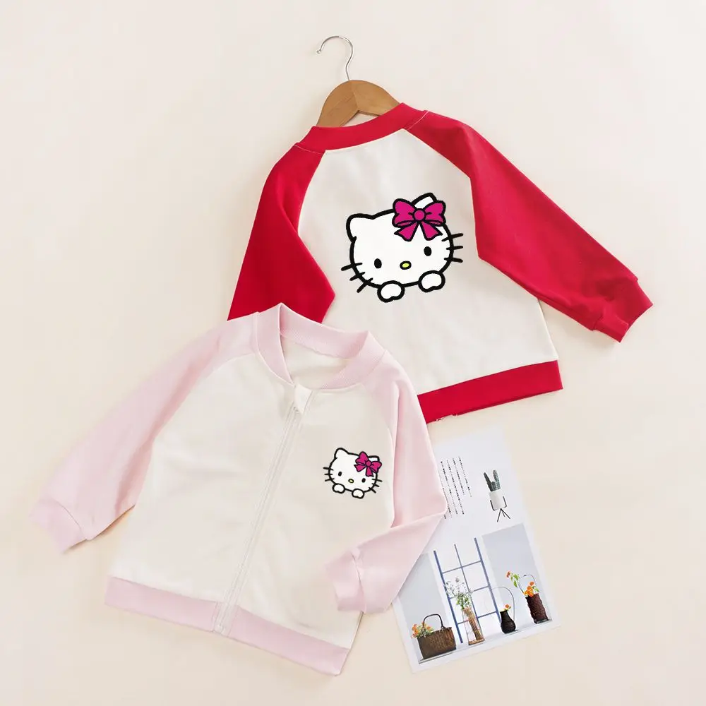 Пальто для девочек Sanrio hello kitty, мультяшное аниме с длинными рукавами, спортивная детская бейсбольная форма для отдыха, детская одежда на весну и осень
Пальто для девочек Sanrio hello kitty, мультяшное аниме с длинными рукавами, спортивная детская бейсбольная форма для отдыха, детская одежда на весну и осень