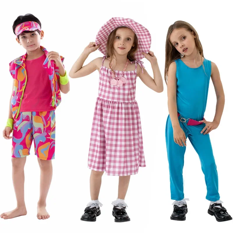 Movie Ryan Gosling Cosplay Costume Princess Stripe Pink Shirt Shorts Set for Boy Girls Beach Wear Set Kids Halloween
Movie Ryan Gosling Cosplay Costume Princess Stripe Pink Shirt Shorts Set for Boy Girls Beach Wear Set Kids Halloween