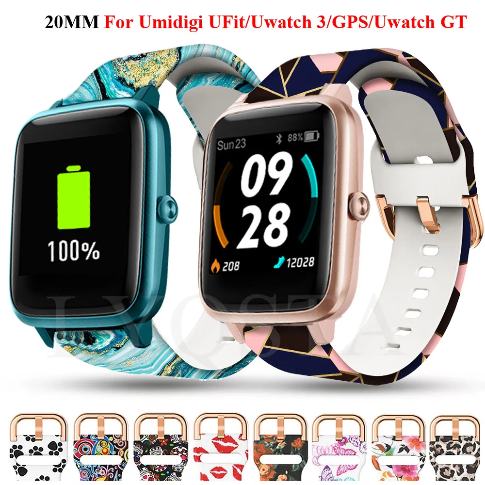 20mm Printing Watchbands For Umidigi UFit Smart Watch Straps For UWatch 3 GPS GT Replacement Wristband Bracelet Silicone Correa
20mm Printing Watchbands For Umidigi UFit Smart Watch Straps For UWatch 3 GPS GT Replacement Wristband Bracelet Silicone Correa