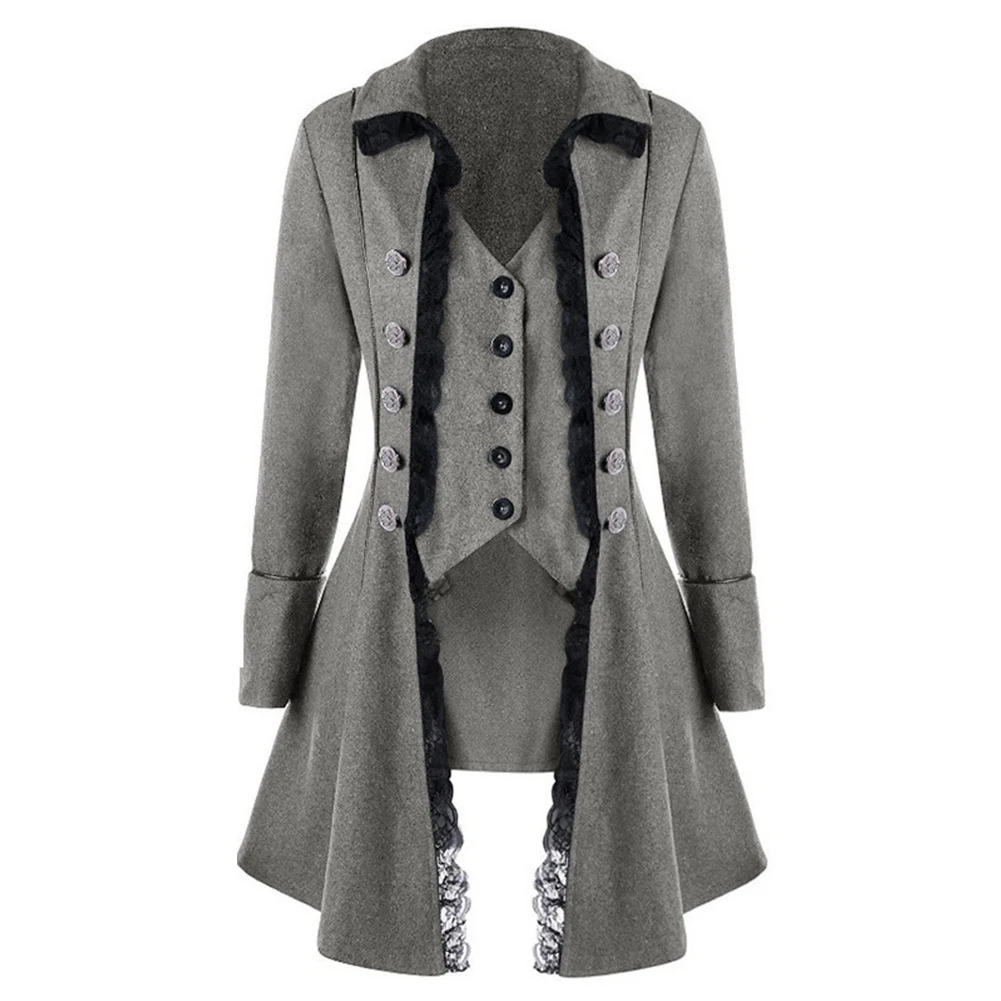 Woman Coat Jacket Long Sleeve Long Trench Coats Stand Collar Vintage Steampunk Women Gothic Coats 2023 New Fashion
Woman Coat Jacket Long Sleeve Long Trench Coats Stand Collar Vintage Steampunk Women Gothic Coats 2023 New Fashion
