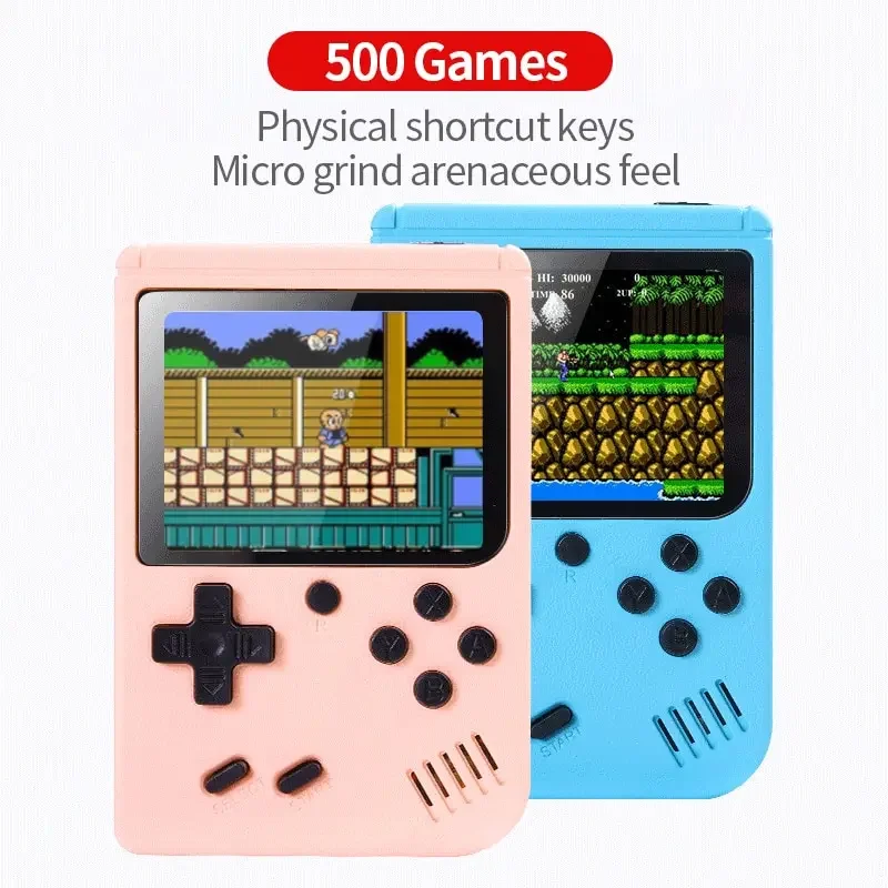 

Portable Mini Handheld Video Game Console 8 Bit 3.0 Inch Color LCD Kids Color Game Player Built in 500 Games