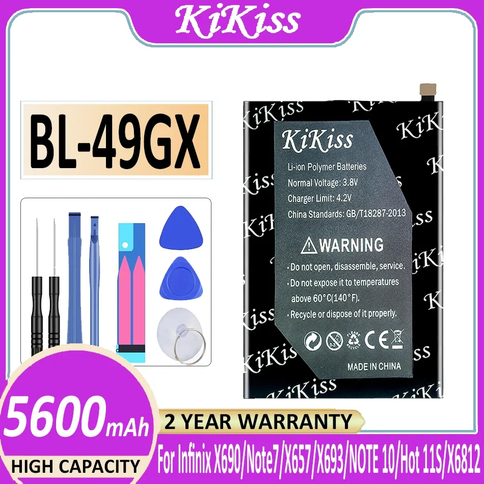 

Battery BL-49GX 5600mAh For Infinix X690 Note 7 10 X657 X693 Note7 Note10 Hot 11S X6812 Zero X Bateria