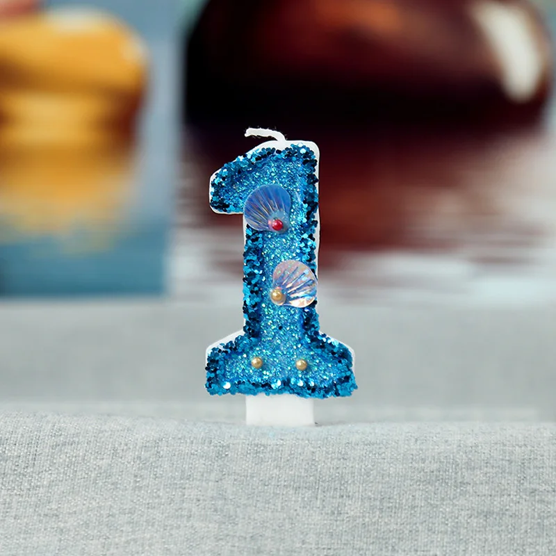 Children's Birthday Candles 0-9 Number Blue Candle Sea Shell Glitter Natural Wax Candles For Cake Decoration Anniversary Party
Children's Birthday Candles 0-9 Number Blue Candle Sea Shell Glitter Natural Wax Candles For Cake Decoration Anniversary Party