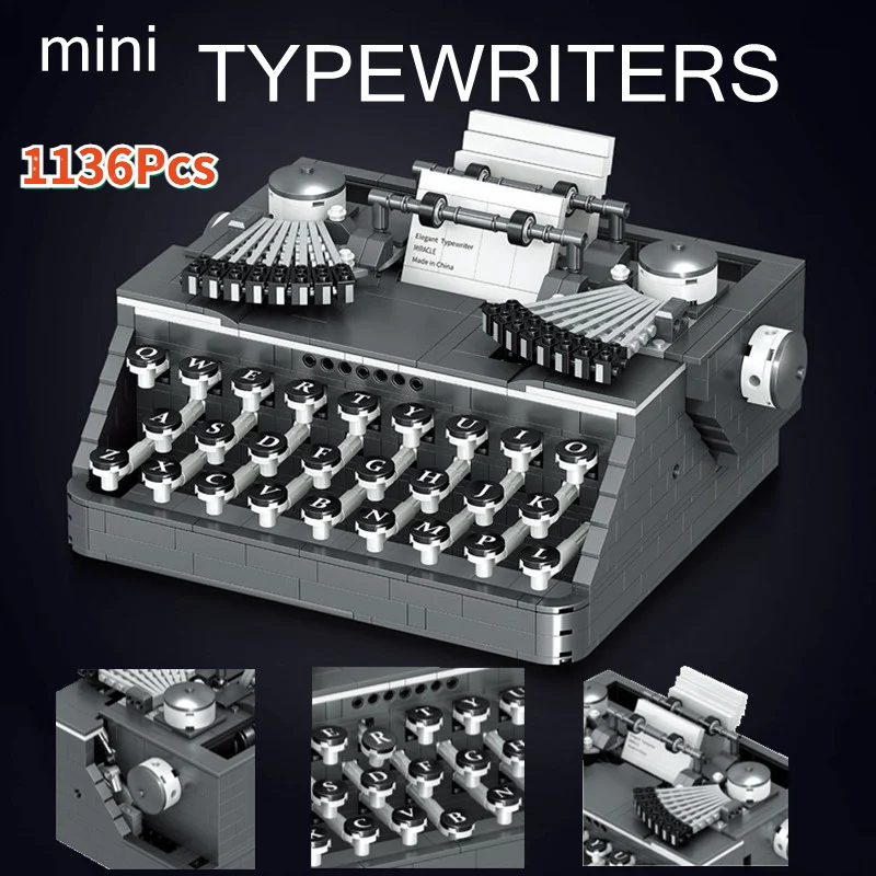1136 Pcs Typewriters Building Blocks Diy Classic Retro Typewriter Model Mini Bricks Educational Toys for Children Gifts
1136 Pcs Typewriters Building Blocks Diy Classic Retro Typewriter Model Mini Bricks Educational Toys for Children Gifts