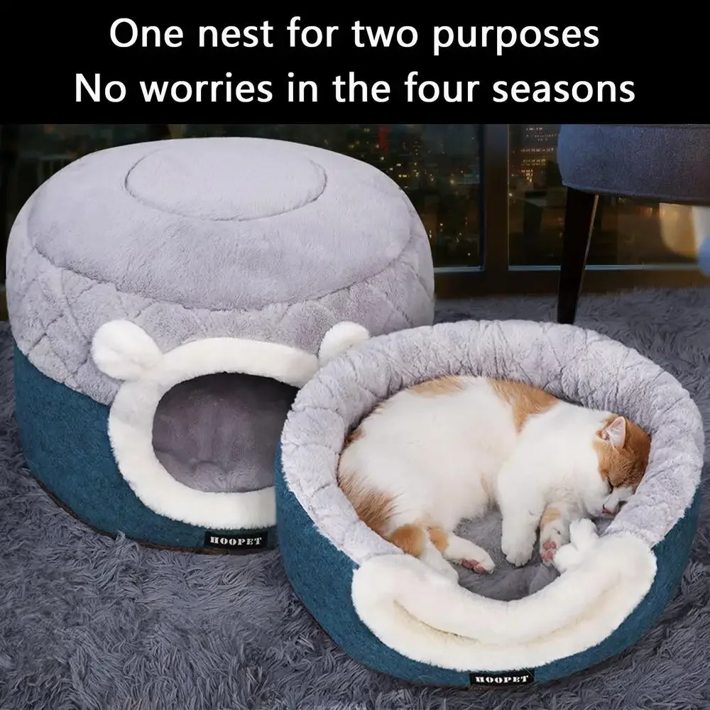 

Гнездо для кошек зимнее теплое гнездо для котят всесезонный Универсальный дом полностью закрытый зимний дом для кошки спальный мешок принадлежности
