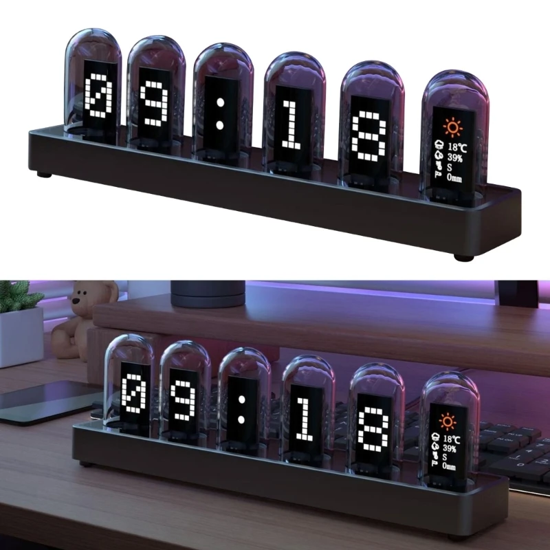 Aluminum IPS Tube Clock with Simulated Tube Design Perfect for Home Decor and Office Desk 16Million Colors Desktop Clock
Aluminum IPS Tube Clock with Simulated Tube Design Perfect for Home Decor and Office Desk 16Million Colors Desktop Clock