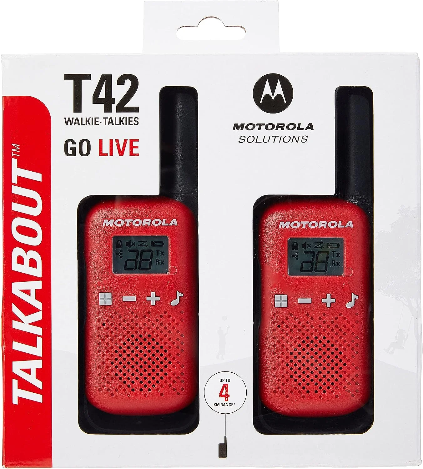 

T42 Talkabout PMR446 2-Way kids Walkie Talkie Portable Radio’s (Pack of 2) – Red for Motorola Solution