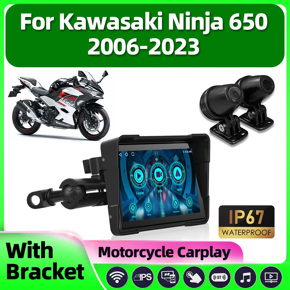 5 inch Motorcycle Car Play GPS IP67 Waterproof Monitor Wireless CarPlay Android Auto For Kawasaki Ninja 650 2006-2021 2022 2023
5 inch Motorcycle Car Play GPS IP67 Waterproof Monitor Wireless CarPlay Android Auto For Kawasaki Ninja 650 2006-2021 2022 2023